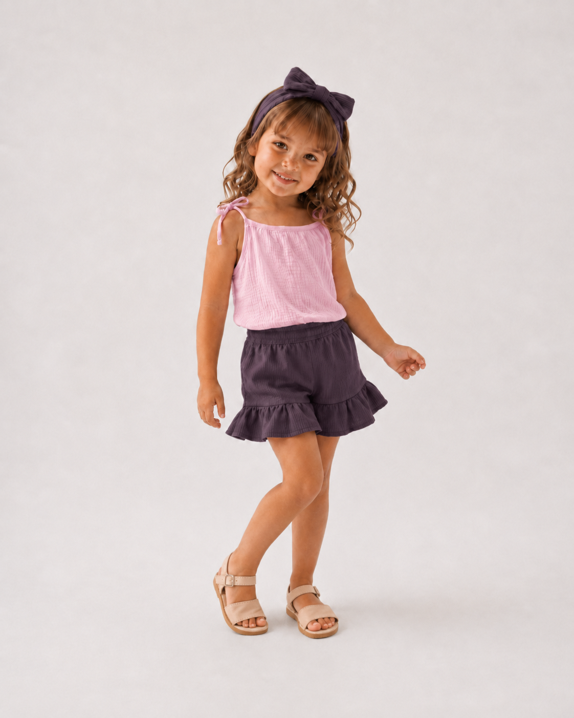 Bow & Bloom Ruffle pants Set