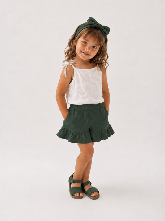 Bow & Bloom Ruffle pants Set